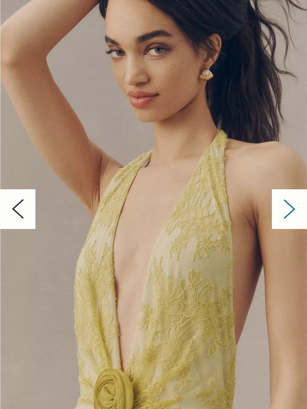 DE LA VALI Amora backless dress yellow size 0 - Picture 8 of 14